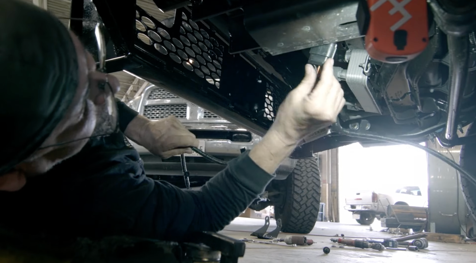 installing the wiring on a ranch hand bumper