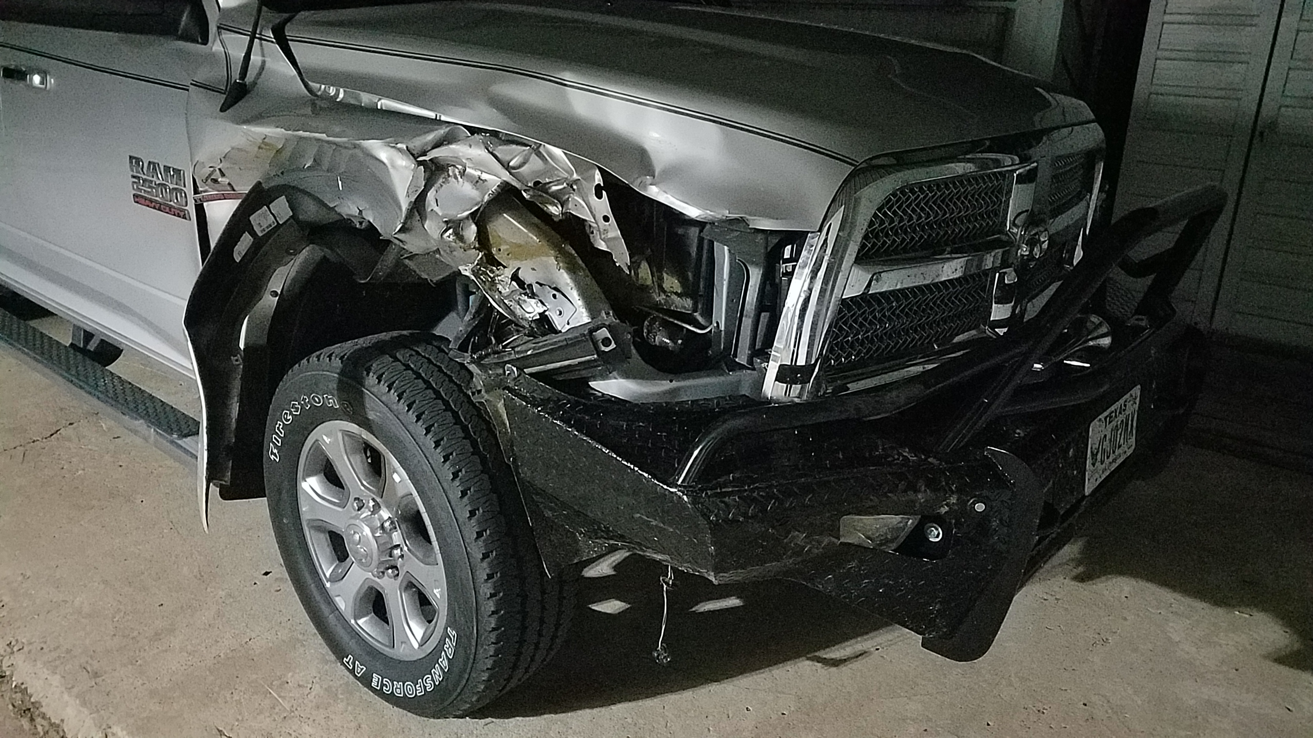 Hit a 1800lb cow at 75mph
