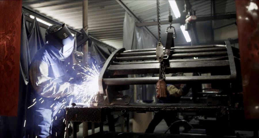 Ranch Hand bumpers are welded together by hand